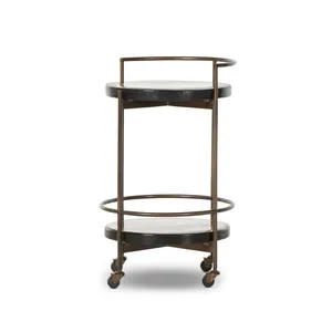 Luxury Handmade Metal Serving Trolley Modern Decorative <b>Rolling</b> Cart for Hotel Restaurant <b>Banquet</b> Wedding PartyHeavy Duty - Product Image 3