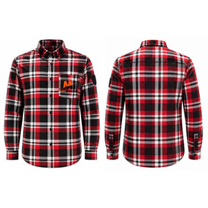 Custom Men Aramid-Reinforced Breathable Garment Dyed Motorcycle <b>Flannel</b> Shirts 3 Layer CE Armored Button <b>Jacket</b> Plaid Riding - Product Image 1