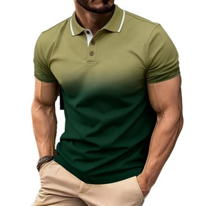 Polos de Manga Corta para Hombre, Multicolores, Estilo Waffle, Transpirables, Color Sólido, 100% Algodón, Diseño con Botones, Corte Regular, OEM ODM - Product Image 3
