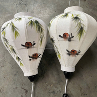 Lanterne artisanale en bambou et soie classique orientale pour le nouvel an chinois du Vietnam livraison rapide meilleur prix