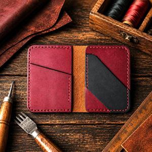 Wholesale Custom Genuine Leather <b>Card</b> Holder Portable RFID Blocking Credit <b>Card</b> <b>Case</b> Luxury Mini Wallet LCH-0202 - Product Image 6