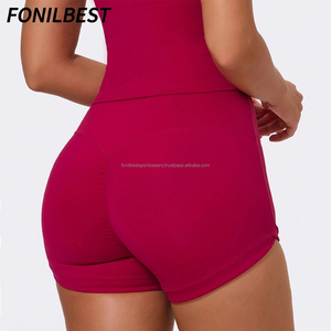 กางเกงโยคะเอวสูง FONILBEST สีพื้น ยกกระชับสะโพก ชุดออกกำลังกายสำหรับผู้หญิง บริการ OEM - Product Image 1