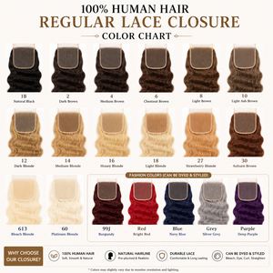 ผมแท้แบบอินเดีย U-Part Lace Closure Remy ลอนคลายสีดำ นุ่มสบาย ไม่ต้องใช้กาว ความหนาแน่น 180%  ปมใส  ขนาด 7x7 - Product Image 2