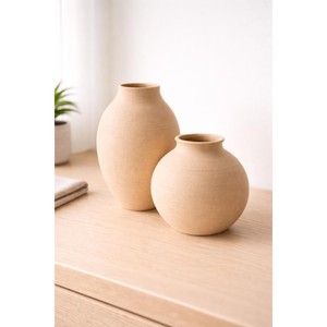 Minimalist <b>Ceramic</b> <b>Vase</b> Matte Black Handmade Tabletop Decor 8-16 Inches - Product Image 6
