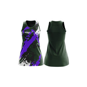 Uniforme de Netball Sublimado Transpirable |   Uniforme de Netball Sublimado con Logotipo, Nombre y Número del Equipo |   Poliéster Transpirable - Product Image 3