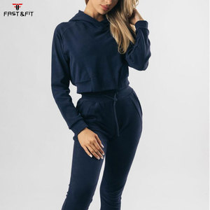 Sudadera Corta de Lona con Capucha y Hombros Caídos, 100% Algodón, Personalizable con Logotipo Frontal, Estilo Urbano para Mujer - Product Image 6