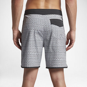 Short de bain décontracté pour homme à motif géométrique, séchage rapide, taille à cordon de serrage, longueur courte, taille mi-haute, en polyester tissé - Product Image 2