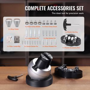 Morsa a sfera da 5 pollici per incisione, strumento di posizionamento con rotazione a 360 gradi e 35 accessori, blocco per incisione gioielli - Product Image 3
