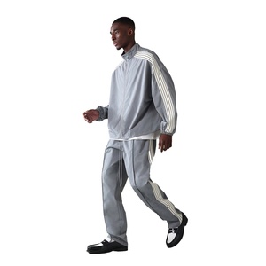 Ensemble de survêtement unisexe en nylon imprimé personnalisé, veste coupe-vent cargo et pantalon, vêtements de sport d'hiver, respirant, motif uni, jogging pour grandes tailles - Product Image 3