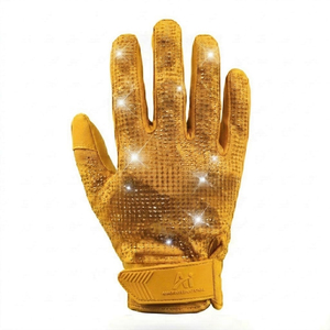 Guantes de Fútbol Americano con Cristales de Color Amarillo, Diseño Personalizado, Protección Completa de la Palma, Ligeros, con Más de 1000 Cristales - Product Image 1