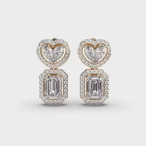 Pendientes de Aro con Diamantes de Moissanita Ecológicos, Diseño Moderno y Elegante, Joyería Fina para Uso Diario de Mujeres, Disponibles para la Venta - Product Image 1