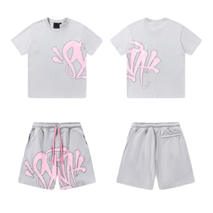 Ensemble streetwear unisexe 2 pièces, t-shirt et short en coton, imprimé lettres, col rond, manches courtes, coupe classique, printemps été, vêtements décontractés - Product Image 2
