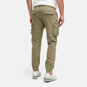 Men's Khaki Cargo Pants Straight Fit Multiple Pockets Canvas Material Casual Style Midweight Cotton Breathable Autumn Wear - Product Image 3