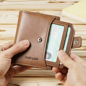 Portefeuille fin en cuir pour homme, nouveau design personnalisé pour jeunes étudiants - Product Image 5