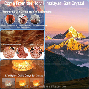 Lámpara de Sal del Himalaya de Grado Premium, Lámpara de Cristal Natural para un Ambiente Relajante y Curativo - Product Image 3