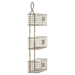 Cesta colgante de pared de hierro metálico para macetas con diseño decorativo y construcción resistente - Product Image 1