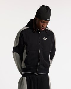 Sweat à capuche unisexe avec fermeture éclair, 100% coton molletonné, poids du tissu 300g, respirant et à séchage rapide, vêtements décontractés d'hiver - Product Image 4