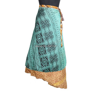 New Indian Printed Long <b>Wrap</b> Around Skirt Magic 38" <b>Sarong</b> Pareo Custom Latest Design Women Fashion Wear for Women - Product Image 3