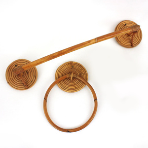 Toallero de ratán para baño y cocina, ecológico, decorativo, para toallas y pañuelos. - Product Image 2