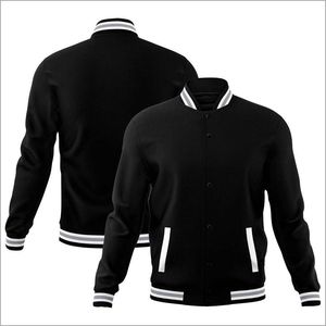 แจ็คเก็ตวาร์ซิตี้ขนสัตว์แบบกำหนดเองสำหรับผู้ชาย ไซส์พลัส สไตล์สตรีท ติดกระดุม ขายดี ปักลายตัวอักษร สำหรับฤดูหนาว - Product Image 2