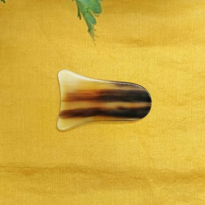 Herramienta Gua Sha de Cuerno de Búfalo Natural Pulido FAIZA CRAFT, Tabla de Masaje TCM Tallada - Product Image 5