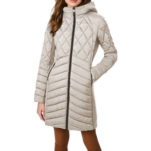 Ventes en gros 2024 Manteaux et vestes d'hiver pour femmes à capuche longs imperméables en coton matelassé tendance décontracté - Product Image 1