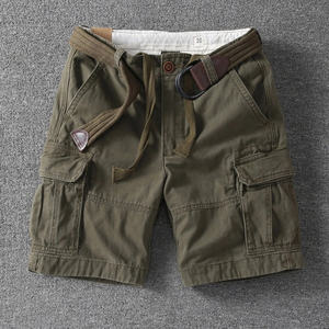 Shorts cargo décontractés pour hommes, style streetwear, amples, grandes tailles, avec ceinture, prix de gros AI-SH-42 - Product Image 4