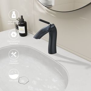 Rubinetto Monocomando Nero Opaco per Lavabo - Product Image 4