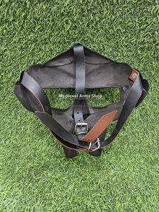 Masque facial de chevalier gladiateur médiéval fait main en acier doux noir pour adulte, idéal pour la fête des mères et le Nouvel An - Product Image 6