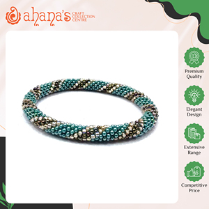 Highest Quality Wholesale Supply Nepal Made Unique Design New Stylish Women's Trendy Crochet Work Glass <b>Beads</b> Bracelets - Product Image 2