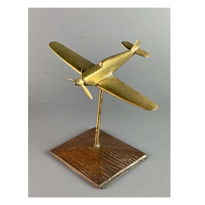 Modèle d'avion à hélices avec support, finition PVD dorée, en aluminium moulé, modèle d'avion de luxe sur mesure, décoration intérieure - Product Image 1