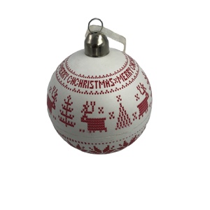 2024 Best Seller Biodegradable árbol de Navidad colgar bagazo personalizado blanco adorno de Navidad decorado bola colgante para festivales - Product Image 5