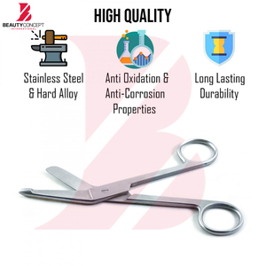 Ciseaux chirurgicaux à bout arrondi en acier inoxydable personnalisés, ciseaux manuels de premiers secours pour traumatismes, qualité supérieure, usage hospitalier - Product Image 3