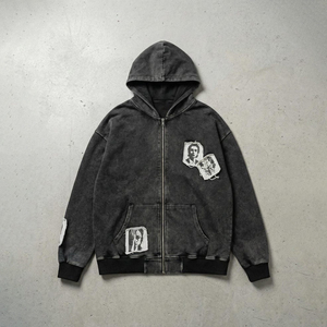 Sudadera con Capucha Personalizada de Algodón Grueso para Hombre y Mujer, Estilo Urbano Oversize, Sudadera de Forro Polar Lisa, OEM ODM - Product Image 2