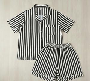 Conjunto de Pijama Corto de Algodón Térmico de Lujo para Mujer, Estampado a Mano, Reversible, Cómodo, Ropa de Dormir de Verano, Camisa Tejida para Estar en Casa - Product Image 2