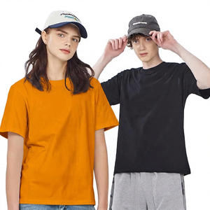 เสื้อยืดคอกลมแขนสั้นผ้าฝ้ายเรียบ ทรงปกติ สีพื้น ผ้าเจอร์ซีย์ถัก สวมใส่ได้ทั้งชายและหญิง สีขาว สีดำ - Product Image 6