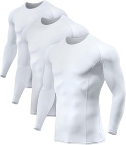 Maillot de bain à manches longues pour homme, protection UV, compression, séchage rapide, haut de performance athlétique - Product Image 1