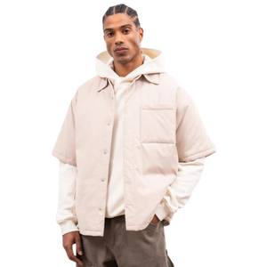 Camisa Acolchada de Manga Corta para Hombre, Ligera, Informal, de Verano, Estilo Urbano, Corte Holgado, Transpirable, para Uso Diario - Product Image 5