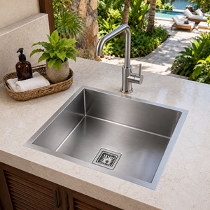 Brushed Stainless Steel Single Bowl Undermount <b>Kitchen</b> <b>Sink</b> 304 Grade Rectangular Modern <b>Sink</b> - Product Image 2
