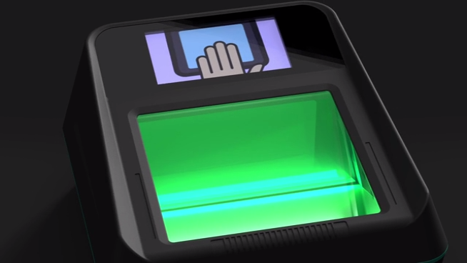 Compact Biometric Fingerprint Scanner full finger for 10 Finger Print ...