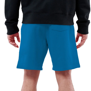 Pantalones Cortos de Felpa Francesa Gruesa con Logotipo Personalizado para Hombre, Estilo Urbano, Azules Lisos, con Cordón Ajustable, Venta al Por Mayor - Product Image 2