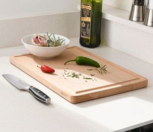 Planche à découper élégante en bois pour la cuisine, le service et la préparation des aliments, surface de découpe en bois naturel de qualité supérieure - Product Image 2