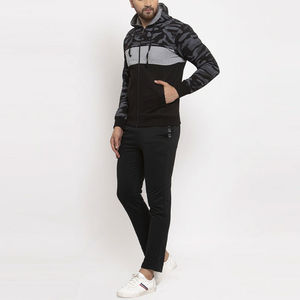 Ensemble de survêtement sportif décontracté pour homme, personnalisé, épais, uni, avec logo imprimé sur mesure et vêtements de sport vierges pour le jogging - Product Image 2