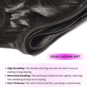 Extensiones de cabello Remy virgen profundo suelto de trama doble superventas, cabello humano vietnamita crudo, proveedor superior, paquetes de proveedor superior - Product Image 3