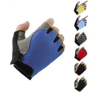 Guantes de Fitness de Alta Calidad para Levantamiento de Pesas, Medios Dedos, Material PU, Cierre de Hebilla, Cálidos, Antideslizantes para Hombre - Product Image 2