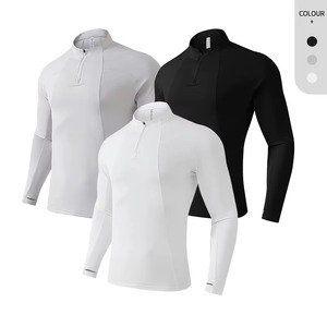 Fabricant de T-shirts de sport personnalisés pour la gym, T-shirt de compression en polyester et élasthanne, séchage rapide, évacuation de l'humidité, marque privée, faible coût - Product Image 3