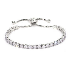 Elegant premium <b>bracelet</b> for women in gold rose gold white gold and silver with sparkling lab grown diamonds IGI certified <b>stone</b> - Product Image 1