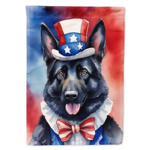 เยอรมันเช็พเพิร์ดรักชาติสวนธงชาติอเมริกันแบบหลากสีสำหรับตกแต่งลานแบนเนอร์สำหรับงานศิลปะประดับชานบ้านดอกไม้ - Product Image 1