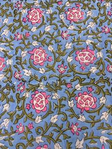 เดรสสั้นคอวี แขนสามส่วน แต่งระบายลูกไม้ ลายพิมพ์ดอกไม้แบบแฮนด์บล็อก ทำจากผ้าฝ้ายเป็นมิตรต่อสิ่งแวดล้อม ซักได้ สไตล์ไคร่า - Product Image 4