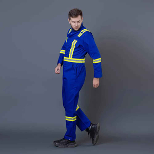 Combinaison de travail haute visibilité réfléchissante, combinaison de sécurité, combinaison de mécanicien industriel, combinaison d'entretien de chaudière, uniforme en coton et polyester - Product Image 5